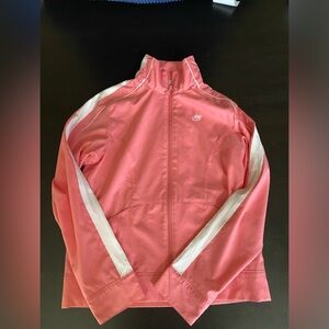 Nike size small track suit jacket in lovely coral design - vintage style in EUC